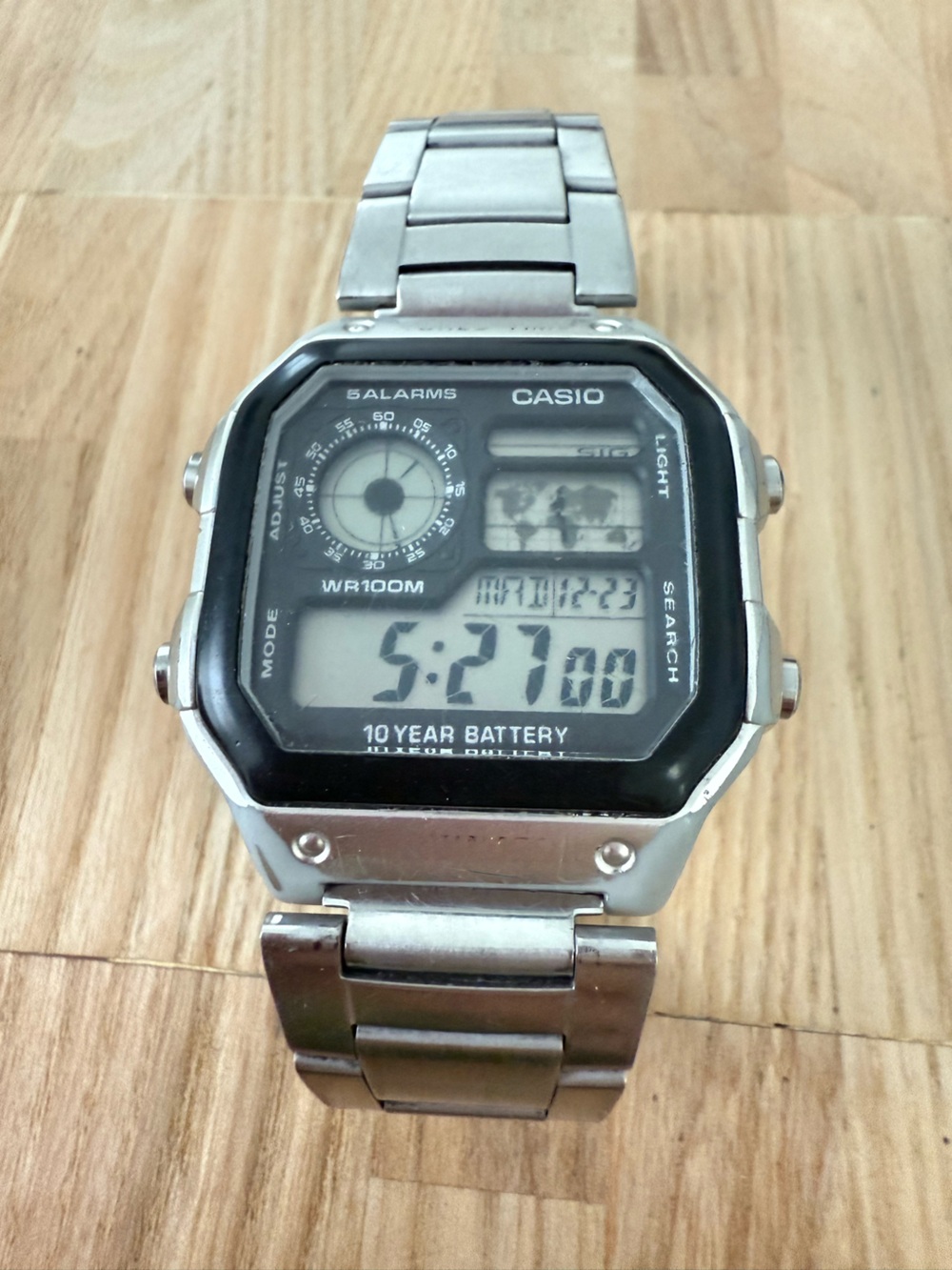 Casio AE-1200WH digital watch NEW BATTERY